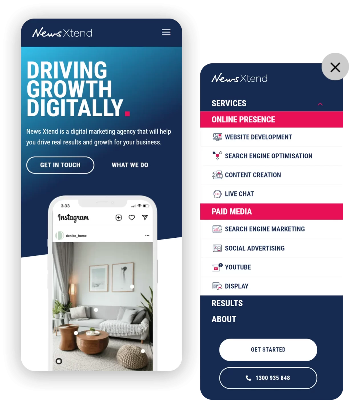 Mobile agency web design
