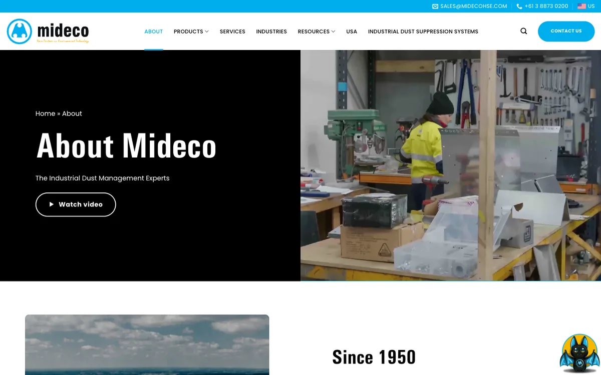 Mideco About page