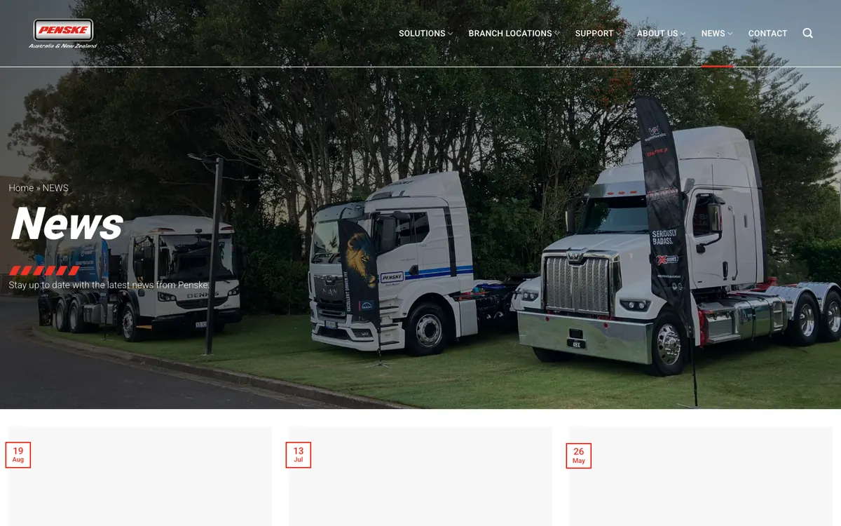 Penske News page